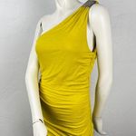 Twenty One Y2K Vintage USA Made Buckle One Shoulder Yellow Tube Top Size Large Photo 0