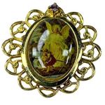 Jesus God Children Religious Tie Tack Jewelry Pin Brooch Gold Tone Filagree Photo 0