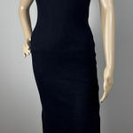 Old Navy  Fitted High Neck Ribbed Midi Dress Black Sz XS Pullover Stretch Photo 0