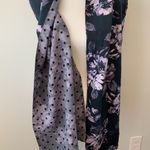 Lands' End Reversible Floral & Polka Dot Wrap Scarf Photo 4
