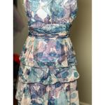 Connected Apparel Jessica Simpson Womens Sleeveless Tired Ruffle Party Dres Sz 8 Blue Pink Green Photo 12