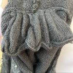 Vintage 80’s Silk/ Angora Embellished Fitted Sweater small Black Photo 5