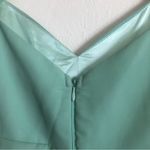 Pinkblush NWT Light Olive Chiffon Cold Shoulder Maternity Evening Gown Photo 6