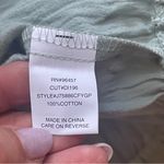 LUQ Anthropologie Hade cropped wrap top green 100% Cotton kimono sleeves Large Photo 9