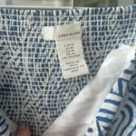 Linen Blend Blue and white midi dress Size M Photo 2