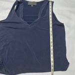 Sunday in Brooklyn  Blue Relaxed Cut Out Tank Top Photo 7