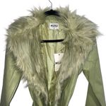 Show Me Your Mumu NEW NWT  Penny Lane Faux Leather Wrap Jacket Sage Green Photo 6