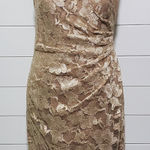 Aidan Mattox Aidan‎ Mattox Light Gold Long Sleeveless Cocktail Dress. Size: 6. Photo 0