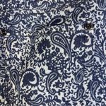 Beau Dawson Size 12 Navy Blue & Gray Denim Paisley Jeans 5 Pockets & Belt Loops Photo 7