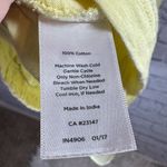 Talbots  Yellow Tank Top vneck Front Lace Detail Womens size medium‎ petite Photo 3