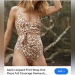 Aerie Floral Open Tie Full Coverage One Piece Swimsuit Strap /Strapless Brown XL Photo 3