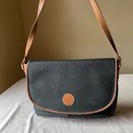 Vintage Toledano Green Leather‎ Crossbody Bag with Tan Trim Flap Shoulder Purse Photo 8