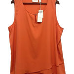 Chico's Tiered Aimee Sleeveless Tank Top Blouse Sundrenched Orange Women’s Size 3 Photo 0