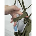 Cupshe Olive Green Crochet Trim Lace Up Back One Piece Swimsuit Womens M NEW Photo 8