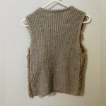 Forever 21  Brown Knit Vest with Faux Fur Size Small Like New Photo 4