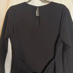 Lulus Last Love Song Black Mini Dress Bell Sleeves Front Tie Lined Keyhole Large Photo 6
