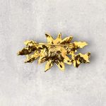 Vintage Estate Holiday Poinsettia Gold Tone Brooch Pin Christmas Party Photo 6