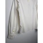 Everlane   The Wing Shoulder Mockneck Silky Cotton Blouse mock neck Ivory small Photo 9