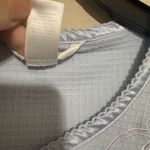 Adonna VTG  Blue Snap Front robe House Dress Pockets waffle knit Women's Sz M Photo 5