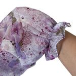 Vintage Floral High Neck Ruffle Front Dress Women’s *M Long Sleeve Boho Maxi Purple Size M Photo 7