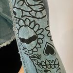 Ashley Stewart Embroidered Denim Jacket with Colorful artwork Photo 4