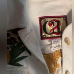 Christian Llinares Rare Vintage  White Embroidered Denim Shirt Photo 3