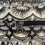 Sakroots  Crossbody Peace Bag Purse Coated Vinyl Black Tan Zip Pockets Photo 11