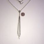 Elegant Brass Tone and Faux Pearl Beaded Boho Tassel Necklace White Photo 1