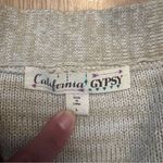 California Gypsy Open Front Southwestern Aztec Bohemian Duster Cardigan Sz Large Red Photo 2