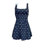 Hill House Cher Mini Dress, Navy Floral Jacquard, XS Photo 4