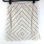 Fossil  Skirt A Line Novelty Print Floral Figures A Line Purple Yellow Ivory 2 Photo 1