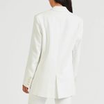 BOA Because Of Alice Boyfriend Blazer Size Medium Ivory White Oversized Photo 1