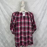 Torrid  Sleep Gauze Henley‎ Short Sleeve Plaid Pink Sleep Shirt Size 2X NWT Photo 12