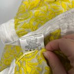 Tory Burch embroidered yellow/gold white tunic top white detailing spring luxury Photo 3