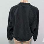 Adidas Ribbed Cropped Crewneck Sweatshirt Elastic Black Large Photo 2