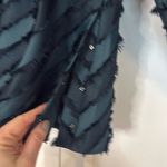 Rebecca Taylor greenâeyelash textured blouse size 4 Photo 7