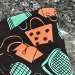 LuLaRoe  Tall & Curvy TC Plus Size 1X Purse Handbook Leggings Black Mint Orange Photo 3