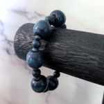 Vintage Stretch Bracelet Dark Blue Chunky Photo 3