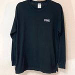 PINK - Victoria's Secret  Black Long Sleeve Tee Classic Crew Photo 0