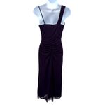 XScape Petite Purple One Shoulder Ruched Embellished Gown Formal Evening Dress 4 Photo 5