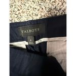 Talbots Women's Size 8 Navy Lace-Up Dress Pants Casual Solid Blue Photo 8