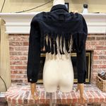 Thrill Jeans Black Distressed Denim Jacket Size M Photo 3