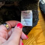 TNA Women's Gray and Cream zip up winter lambswool sweater size XS Photo 3