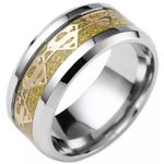 Gold Carbon Fiber Superman Symbol Ring Multiple Photo 2