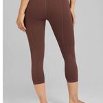 NWT New Brown Prana Momento Capri Leggings Pants Womens Yoga S Pilate Gym Casual Photo 0