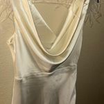 Forever 21 Feather-Trim Satin Slip Dress Photo 1