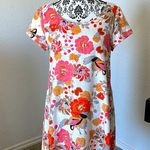 Original One of a kind Handmade Floral Cap Sleeve Linen cotton Tunic Dress M Size M Photo 1