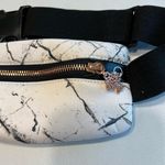 Marble Print Belt Bag Running Fanny Pack Adjustable Waist Purse White Photo 1