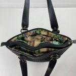 Fossil Modern Vintage Raffia Black Rattan Leather Woven Satchel Shoulder Bag Key Photo 9