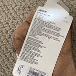 Aerie Women’s Ankle Socks Pack of Three Brown White Tan O/S One Size Cotton NWT Photo 4